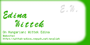 edina wittek business card